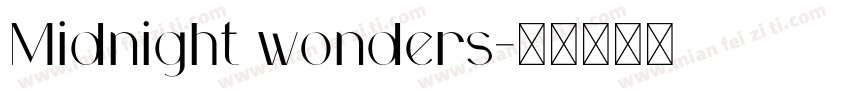 Midnight wonders字体转换